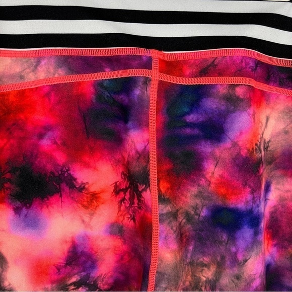 XXL Champion Colorful Tie Dye Pull On Striped Stretch Athletic Shorts Activewear - Picture 4 of 7